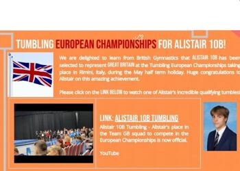 European Championships for Alistair 10B!