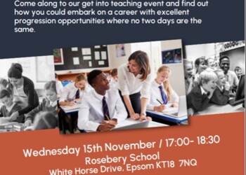 GLF 'Get into Teaching' event at Rosebery School. Register now!
