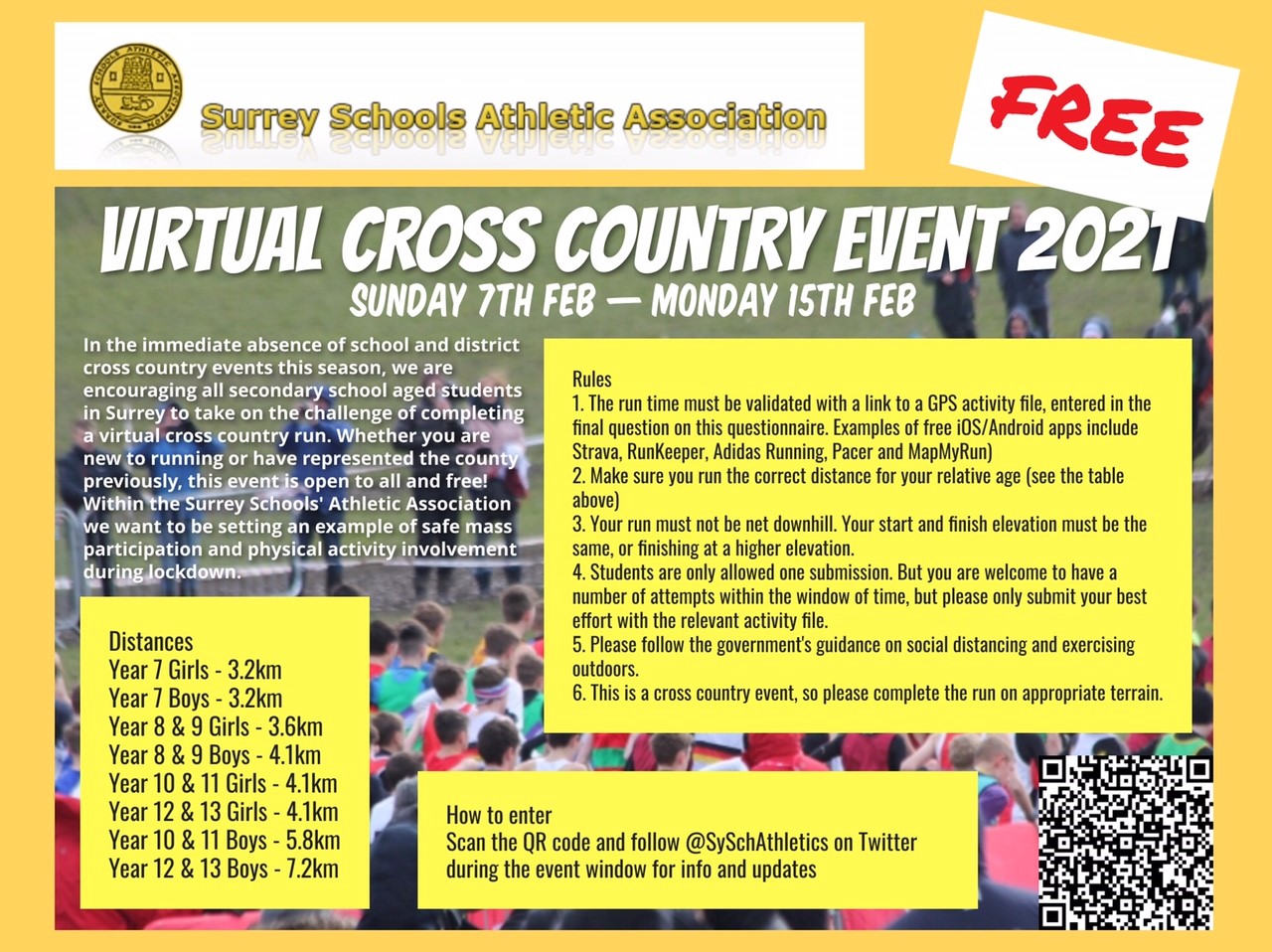 SSAA Virtual Cross Country Event Flyer